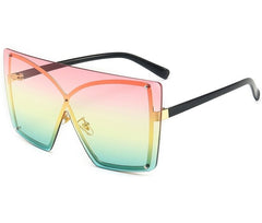 Women's Oversized Square 'Lura Eye Wear' Metal Sunglasses