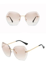 Women's Oversized Square 'The Static' Rimless Sunglasses