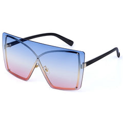 Women's Oversized Square 'Fancy Pants' Metal Sunglasses