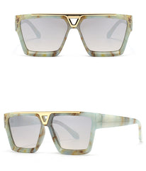 Unisex Square 'Crystal Clear' Plastic Sunglasses