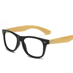 Men's Retro Square 'Sturdy' Wooden Sunglasses