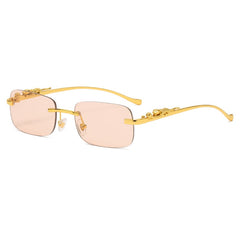 Unisex Vintage Rimless "Cool Oldie" Square Sunglasses