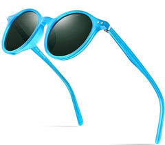 Women's Polarized Round 'Yakob' Plastic Sunglasses