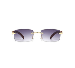 Women's Rimless 'Emsi' Wooden Sunglasses