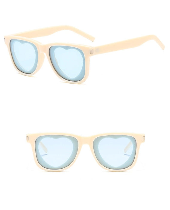 Women's Vintage Square Heart 'Sexy Eyes' Plastic Sunglasses