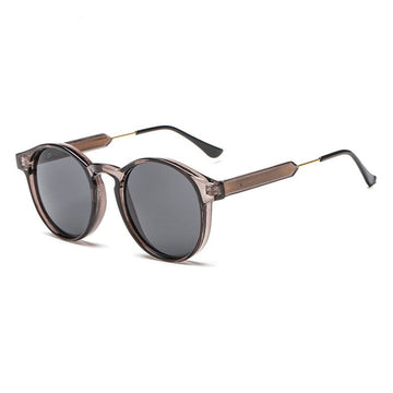 Men's Retro Round 'Die Hard' Metal Sunglasses