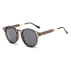 Men's Retro Round 'Hunch Back' Plastic Sunglasses