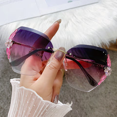 Women's Vintage Rimless Rhinestone 'Magic Spells' Sunglasses