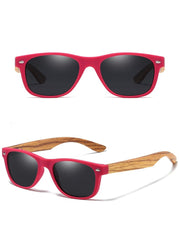 Women's Oval 'Blue Faith' Wooden Sunglasses