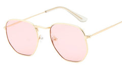 Women's Vintage Polygon 'Handlebar' Metal Sunglasses