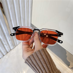 Unisex Retro Square "Watery Fire" Plastic Sunglasses