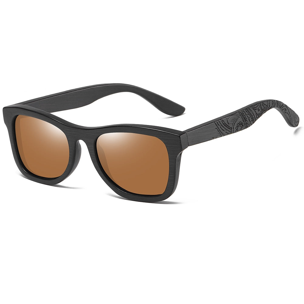 Men's Polarized Square 'Block' Wooden Sunglasses