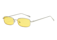 Women's Rectangle 'Yohana Sunshine' Metal Sunglasses