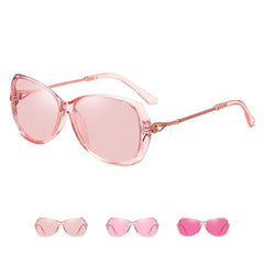 Women's Oversized Round 'Vines' Metal  Sunglasses