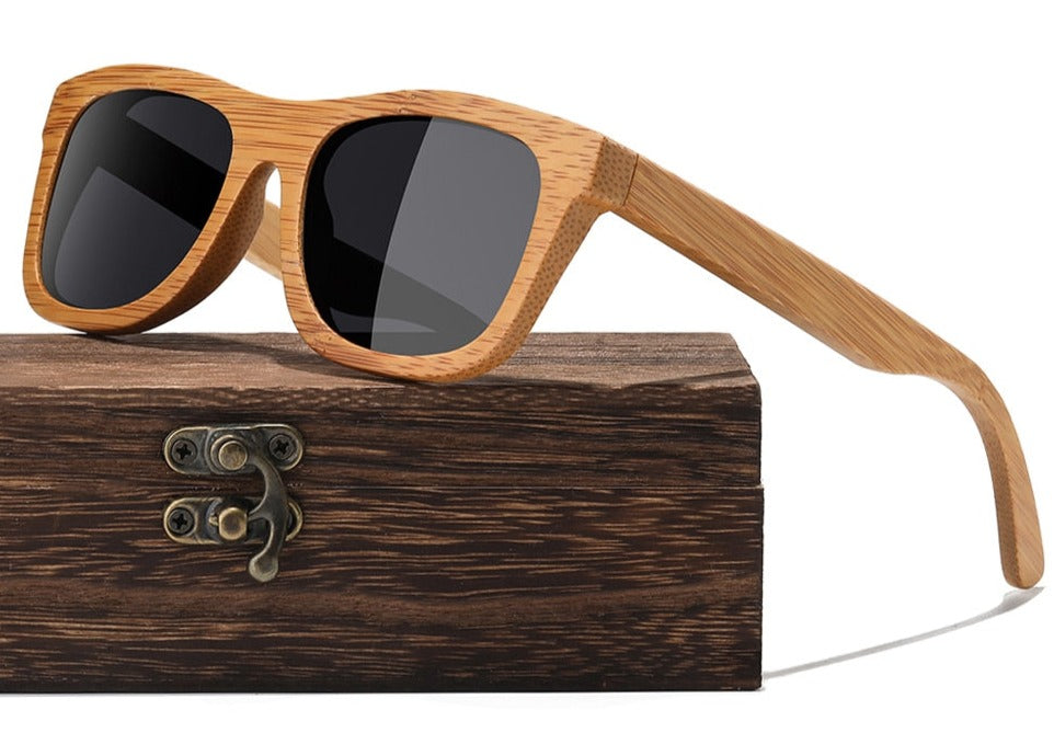 Men's Polarized Oval 'Diafa ' Wooden Sunglasses