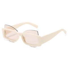 Unisex Unique Rectangular 'Sun Fun' Rimless Sunglasses