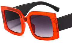 Women's Oversized Square 'Oldie Shine' Plastic Sunglasses