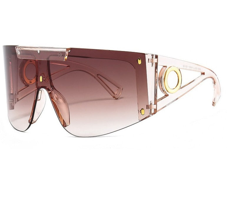 Women's Vintage 'Featured Star' Arched Rimless Sunglasses