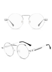 Unisex Round Vintage' Vent' Alloy  Sunglasses