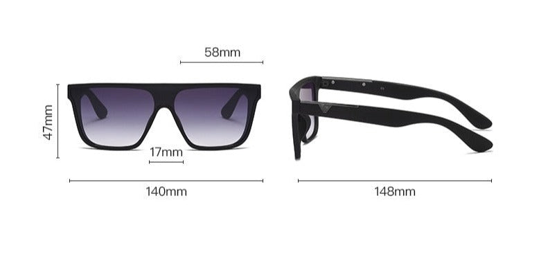 Men's Trendy Square 'Funky Me' Plastic Sunglasses