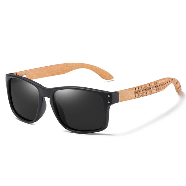 Men's Square 'Zaldy' Wooden Sunglasses