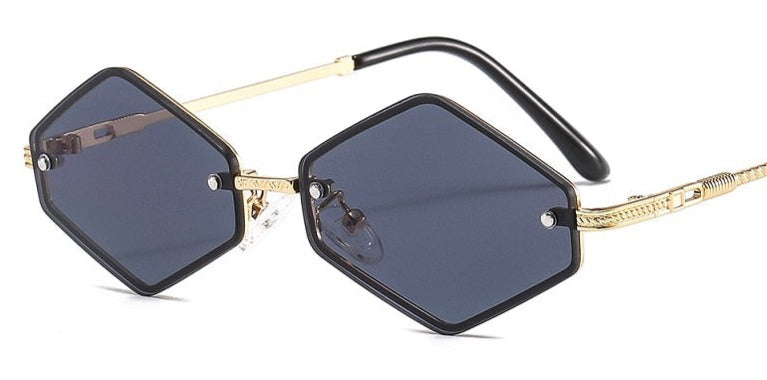 Women's Hexagon 'Maverick' Metal Sunglasses