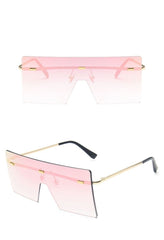 Women's Square 'Abby Scarlet' Metal Sunglasses