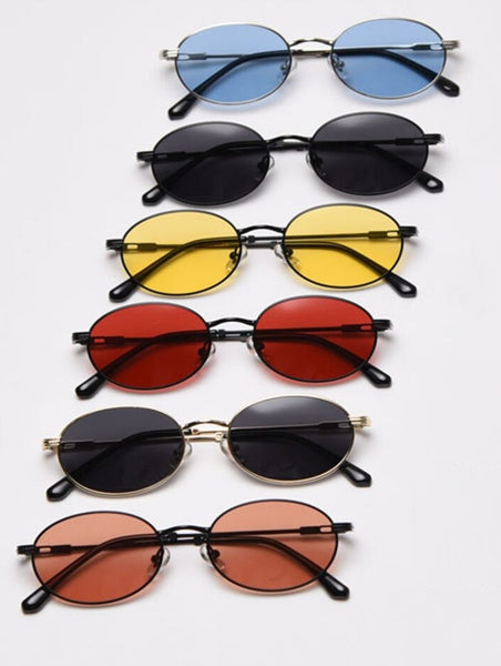 Men's Oval 'Fester' Metal Sunglasses