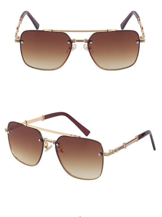Men's Square Gradient 'Aegis Mirror' Metal  Sunglasses