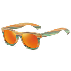 Men's Wooden Oval 'Lady Aisa' Polarized Bamboo Sunglasses