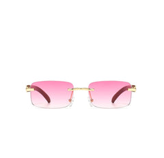 Women's Rimless 'Emsi' Wooden Sunglasses