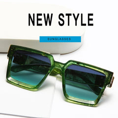 Men's Oversize 'Aries Blued' Plastic Sunglasses