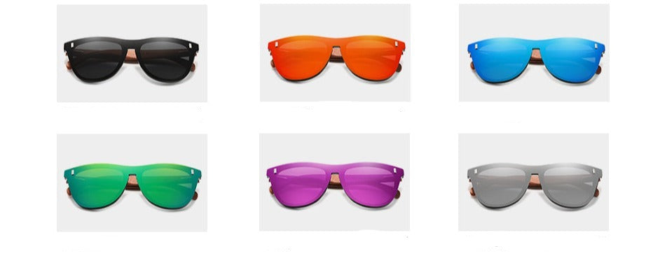 Women's Square 'Bubinga' Wooden Sunglasses
