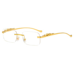 Unisex Vintage Rimless "Cool Oldie" Square Sunglasses