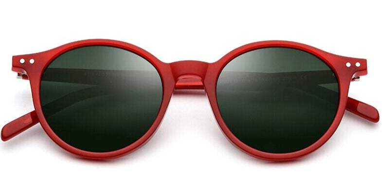 Women's Polarized Round 'Yakob' Plastic Sunglasses