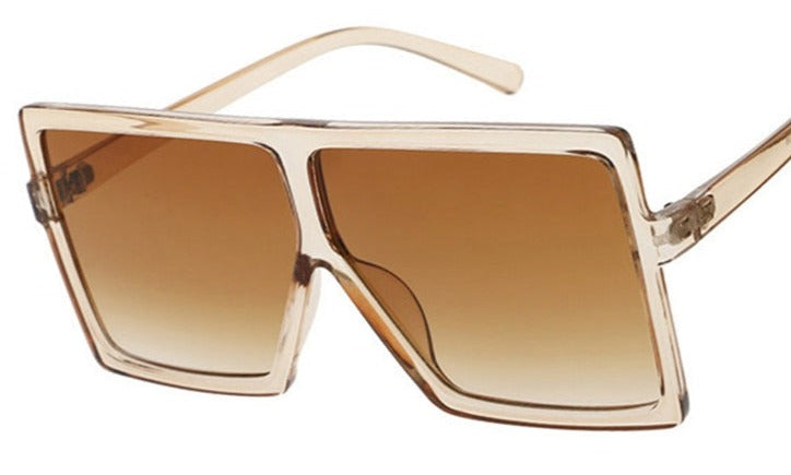 Women's Oversized Square 'Elham ' Plastic Sunglasses
