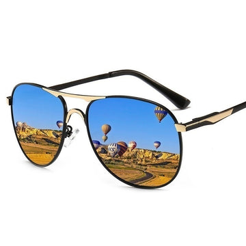 Men's Polarized Pilot 'Madison Met' Metal Sunglasses