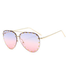 Women's Round 'Margarette' Metal Sunglasses