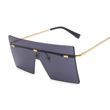 Women's Square 'Abby Scarlet' Metal Sunglasses