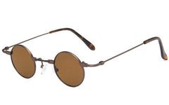 Unisex Small Round 'Montanaro' Metal Sunglasses