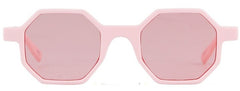 Women's Vintage Hexagon 'Riely Winter' Plastic Sunglasses