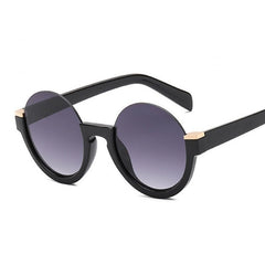 Men's Half Frame Round 'Different' Gradient Sunglasses F