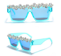 Women's Trendy Square 'Goddess' Diamond Sunglasses