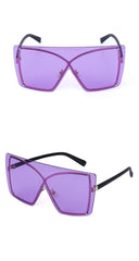 Women's Oversized Square 'Fancy Pants' Metal Sunglasses