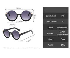 Men's Half Frame Round 'Different' Gradient Sunglasses F