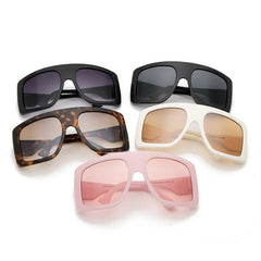 Women's Large Shield 'Celebrity' Square Sunglasses