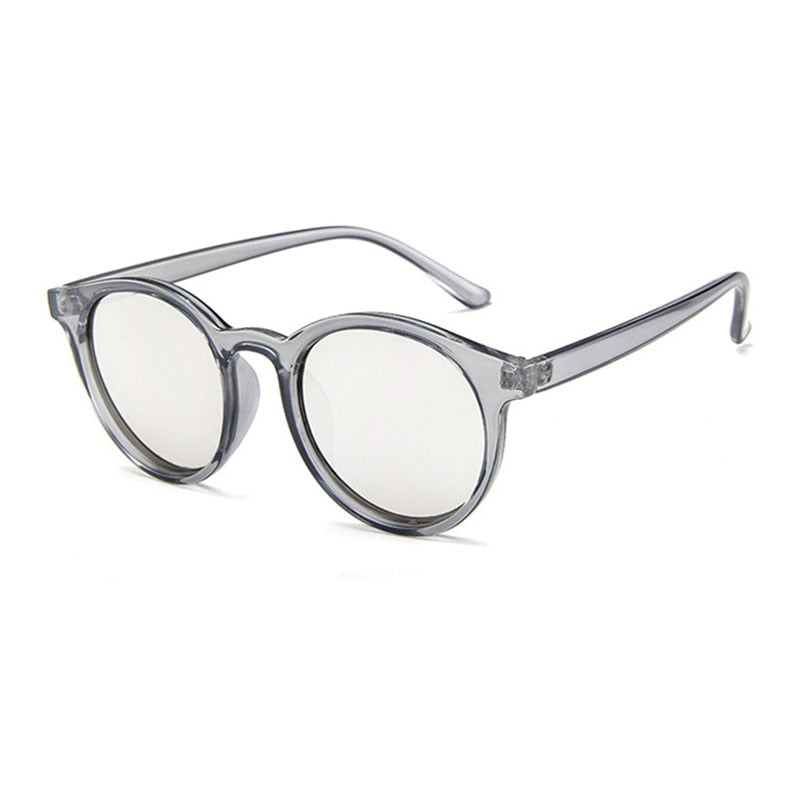 Women's Round 'Tan' Plastic Sunglasses