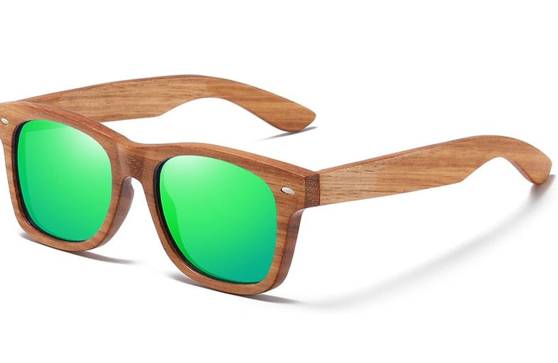 Men's Polarized Oval 'Darko' Wooden Sunglasses
