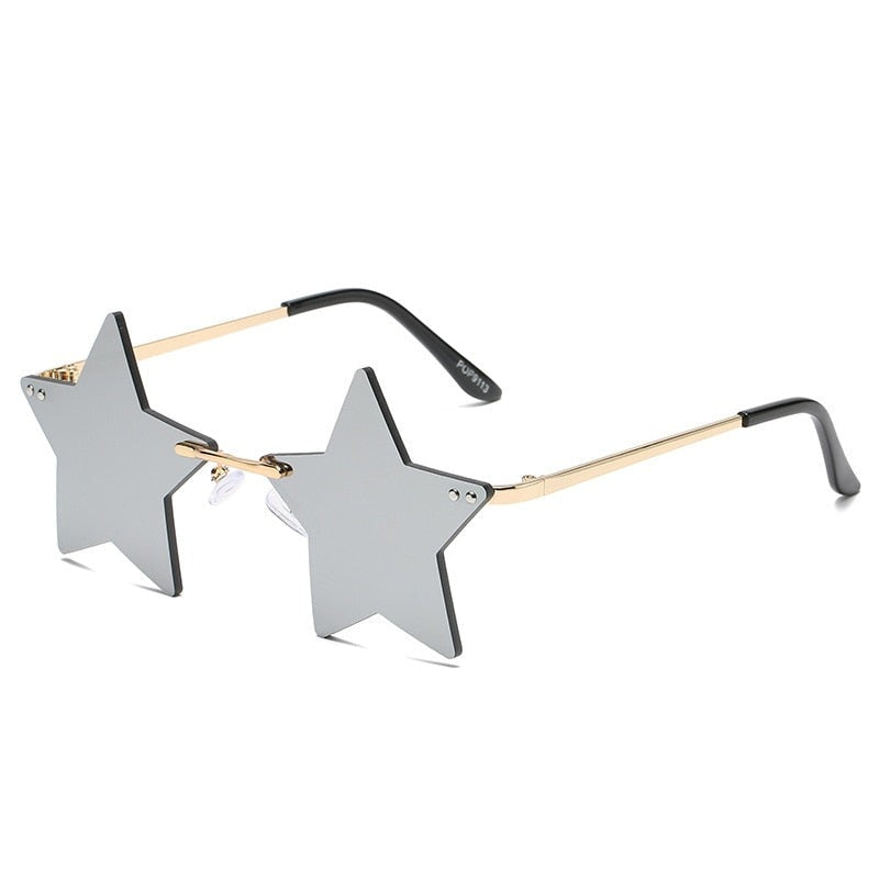 Women's Rimless Star 'Starfish' Metal Sunglasses