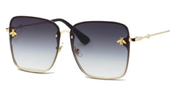 Women's Oversize 'Fair and Nice' Metal Sunglasses